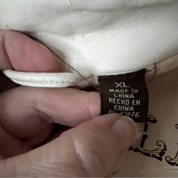 Vintage XL White Moto Jacket - Picture 5 of 8